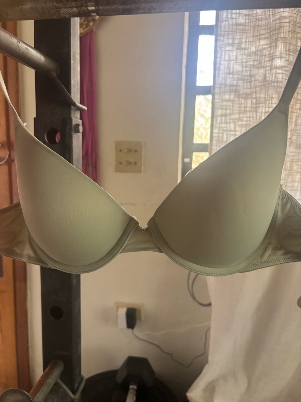 PINK Victoria's Secret Sage Green Smooth T-Shirt Bra